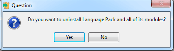 The Language Pack Uninstaller